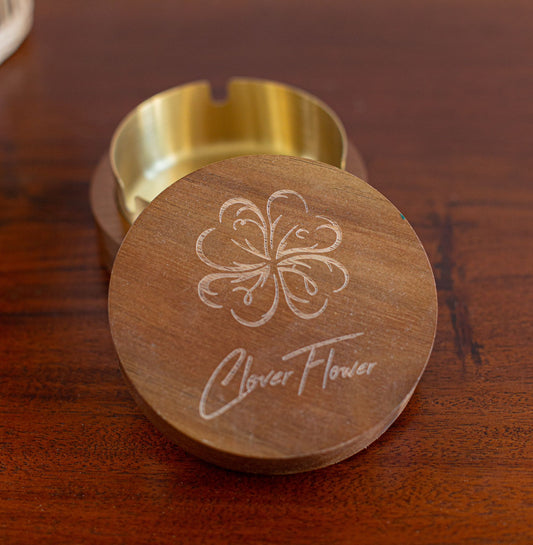 Clover Flower Wooden Ashtray