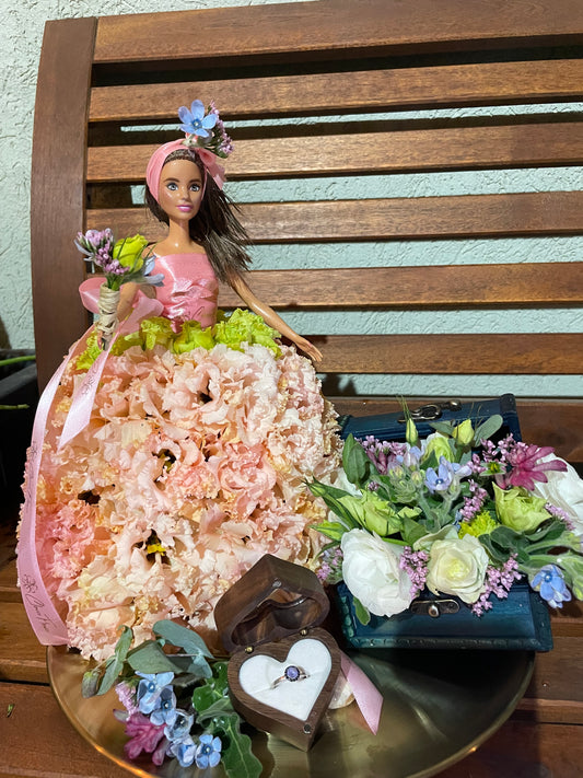 Flower Barbie Girl in pink