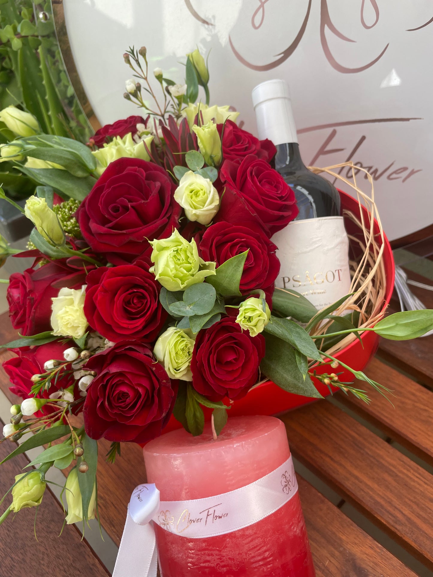 Wine and Roses in Red