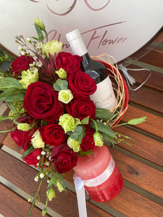 Wine and Roses in Red
