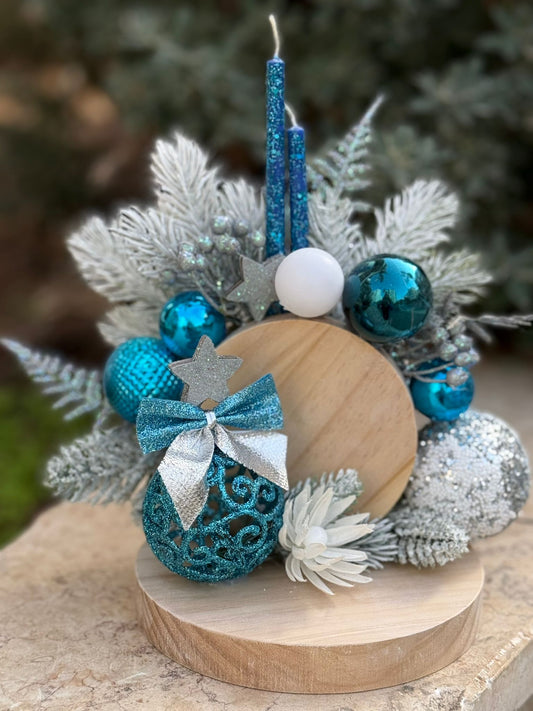 Candles (white and blue)